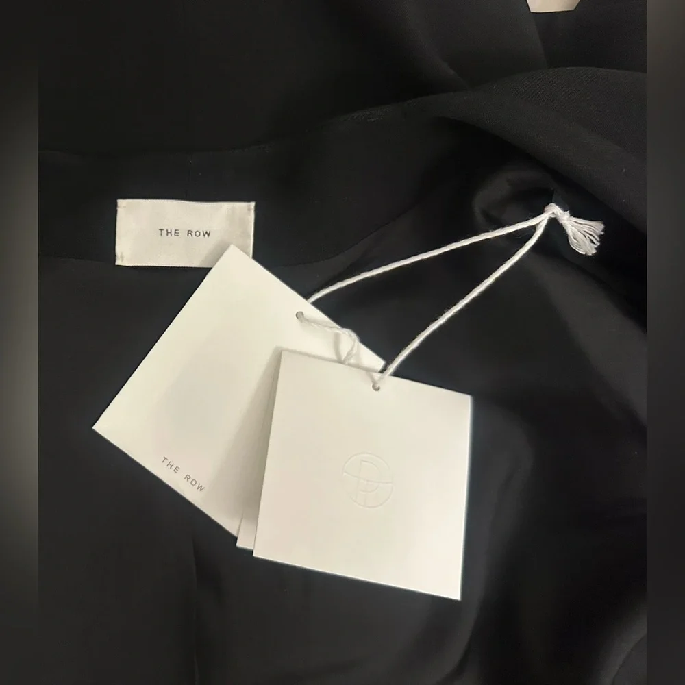 THE ROW black Alda blazer jacket double breasted shawl lapels New w/tags $2800 - Picture 13 of 16